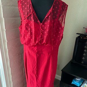 Torrid Retro Chic bodycon vintage style red dress